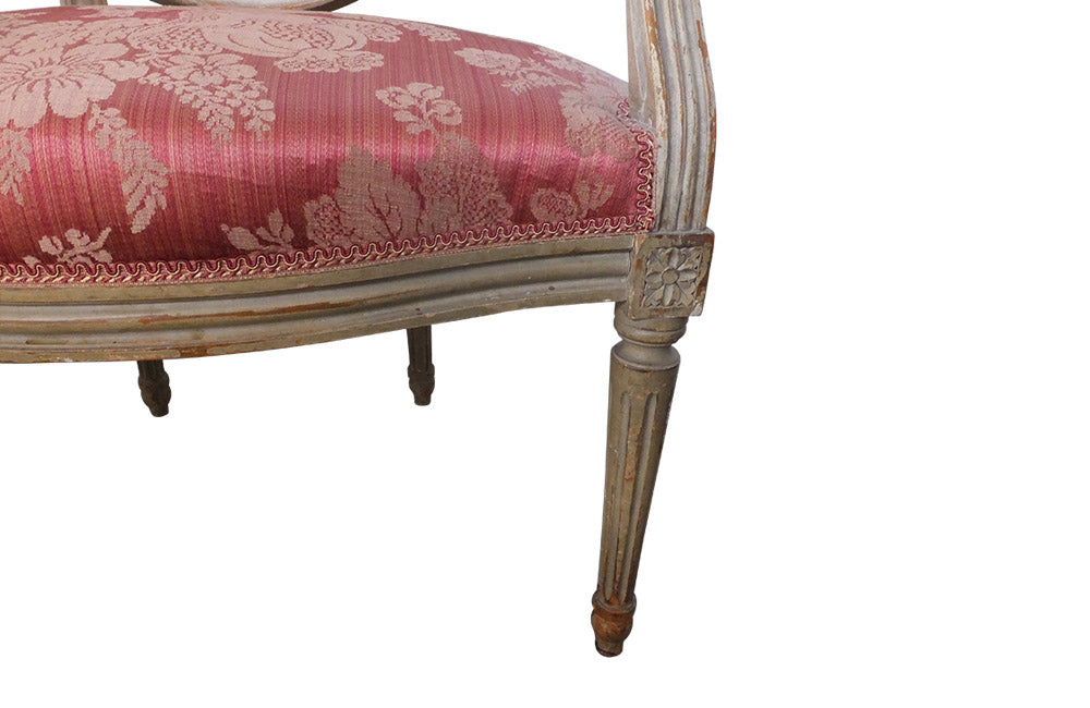 PAIR OF LOUIS XVI REVIVAL ARMCHAIRS
