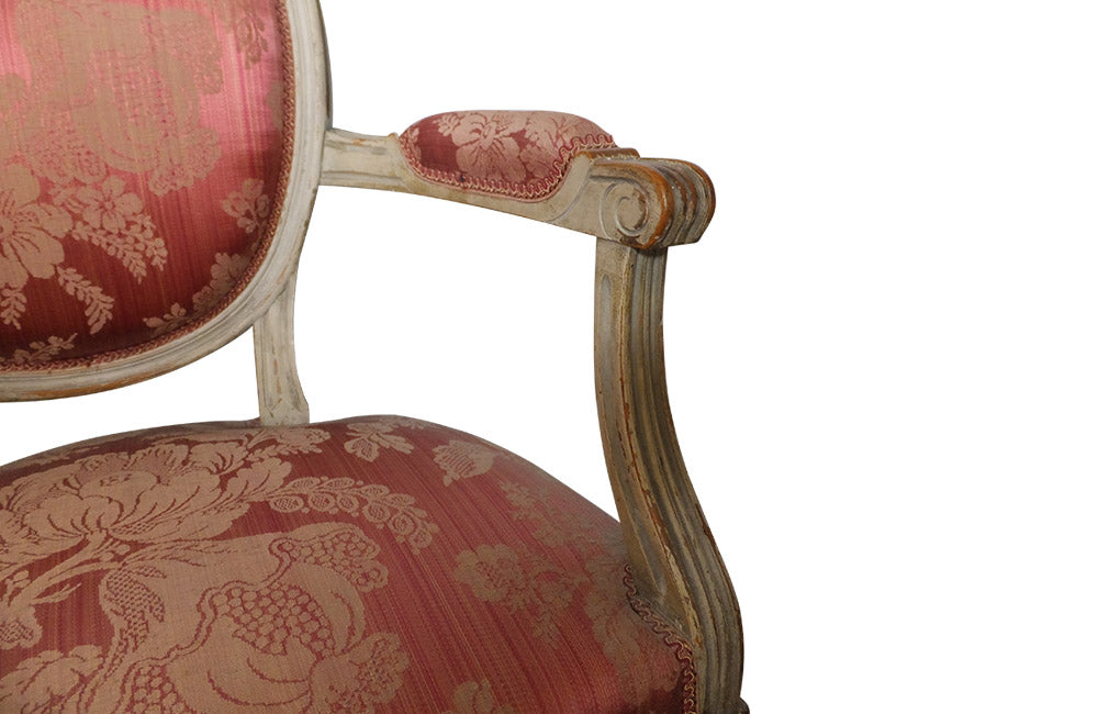 PAIR OF LOUIS XVI REVIVAL ARMCHAIRS