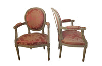 PAIR OF LOUIS XVI REVIVAL ARMCHAIRS