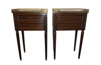 PAIR OF LOUIS XVI REVIVAL NIGHTSTANDS