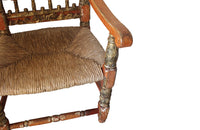 PAIR OF POLYCHROME SPANISH ARMCHAIRS