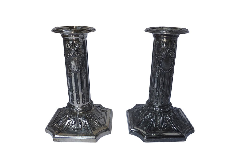 PAIR OF NE0-CLASSICAL REVIVAL CANDLESTICKS