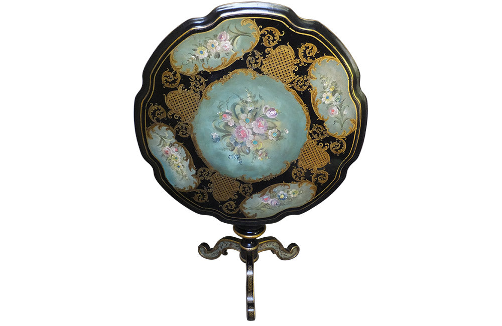 DECORATIVE ITALIAN TILT-TOP TABLE