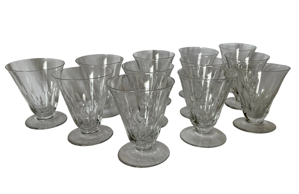 Set Of 12 Art Deco Cocktail Glasses - French Decorative Accessories - Wine Glasses Champagne Glasses - Art Deco - Antique Glasses - Glassware - Antique Shops Tetbury - AD & PS Antiques