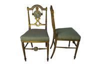 PAIR OF CHARMING NEO-CLASSICAL REVIVAL SIDE CHAIRS