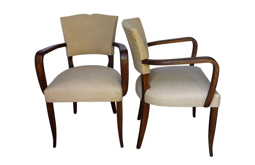 PAIR OF MOUSTACHE BACK BRIDGE CHAIRS