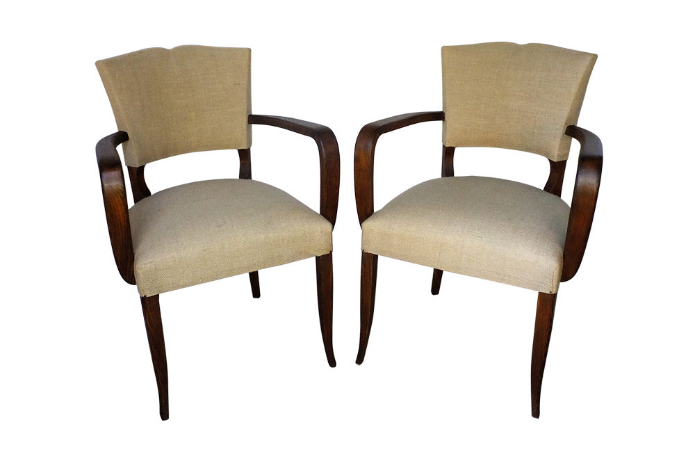 PAIR OF MOUSTACHE BACK BRIDGE CHAIRS