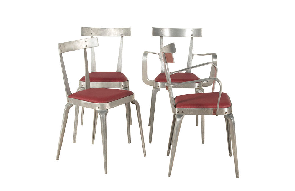SET OF FOUR VINTAGE CHAIRS BY JOS