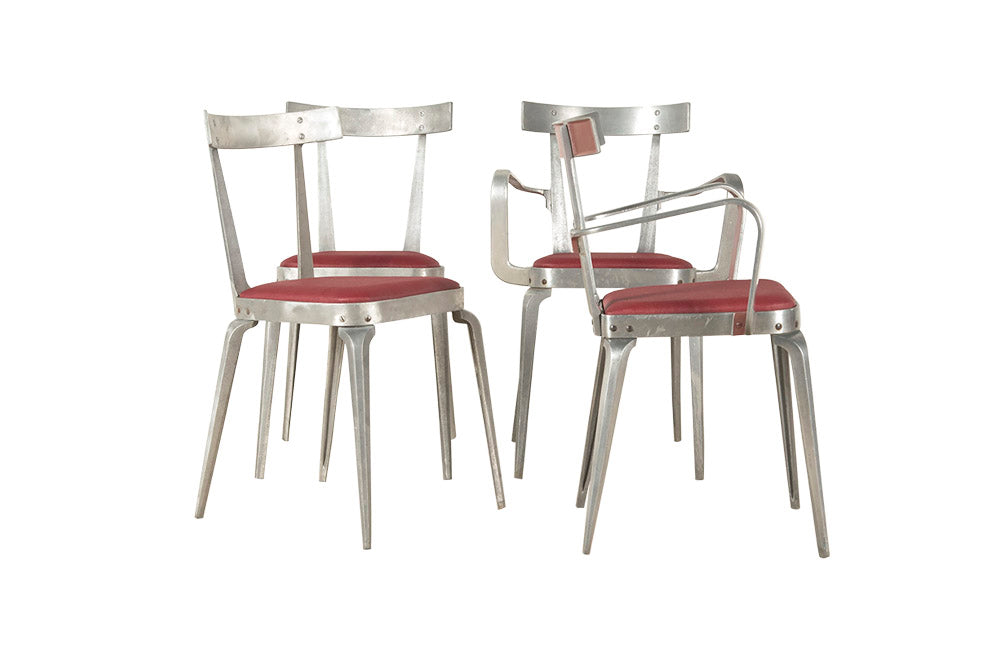 SET OF FOUR VINTAGE CHAIRS BY JOS