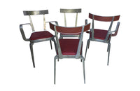 SET OF FOUR VINTAGE CHAIRS BY JOS