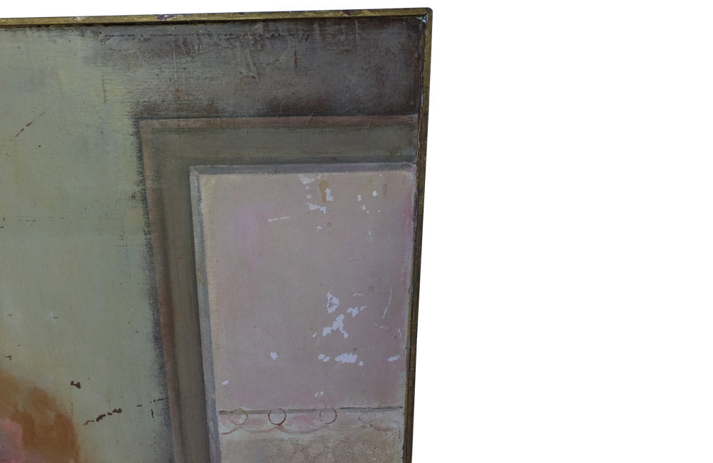 LARGE SIGNED PAINTING 'LE PETITE FILLE AUX CERISES'