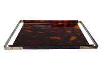 DIOR STYLE FAUX TORTOISESHELL LUCITE TRAY