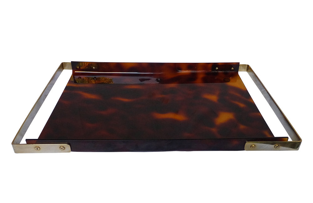 DIOR STYLE FAUX TORTOISESHELL LUCITE TRAY