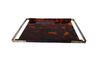 DIOR STYLE FAUX TORTOISESHELL LUCITE TRAY