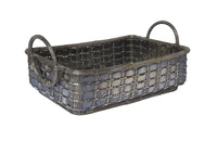 SILVER PLATE WOVEN BREAD BASKET
