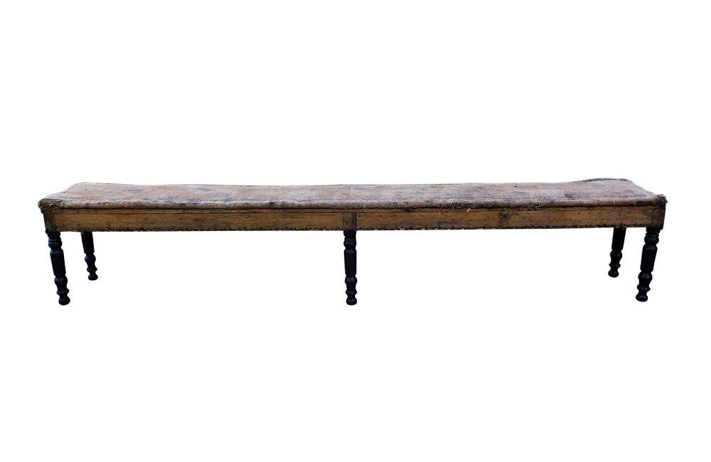 LONG 19TH CENTURY BISTRO BENCH