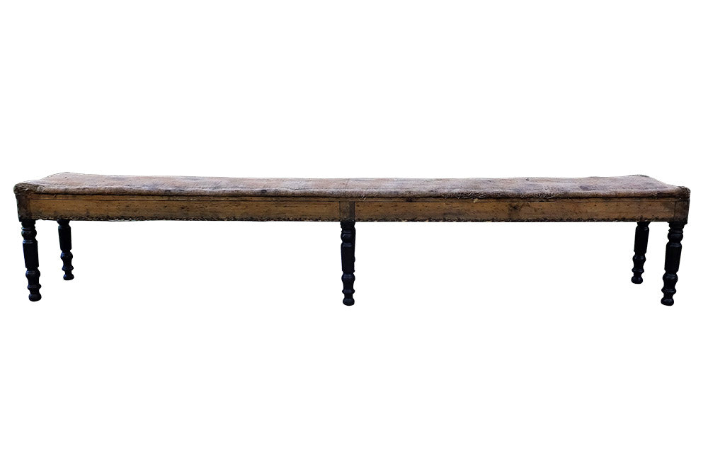 LONG 19TH CENTURY BISTRO BENCH