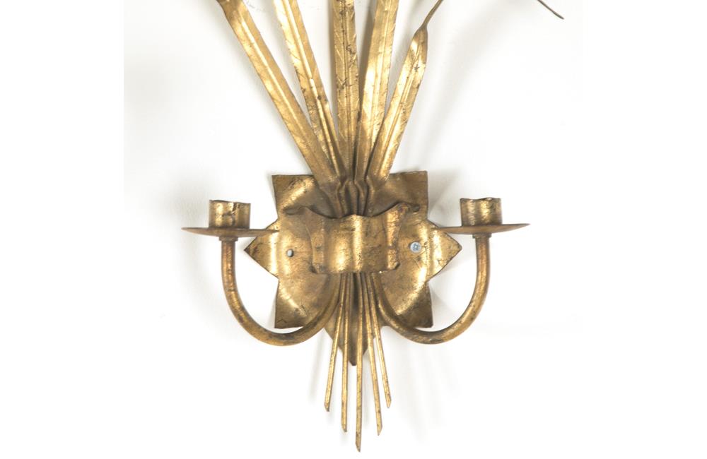 PAIR OF VINTAGE REED WALL LIGHTS