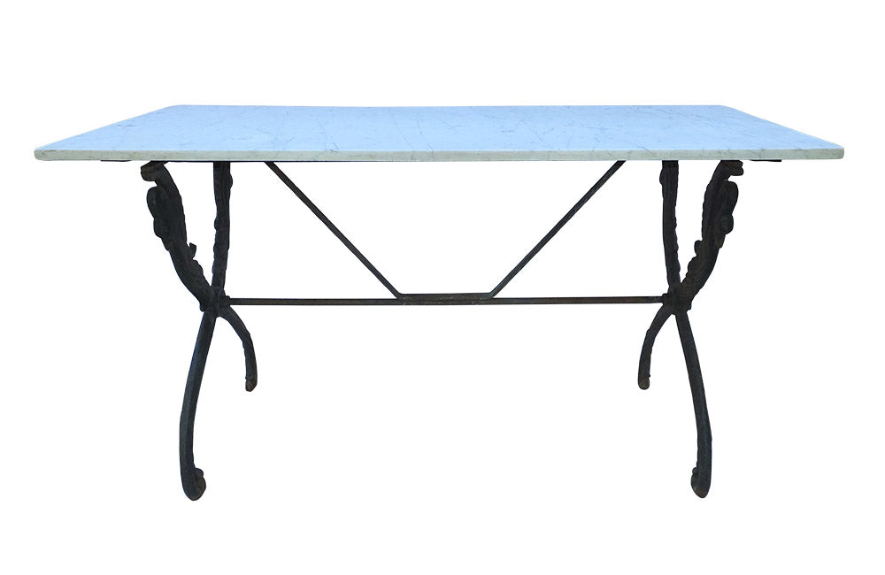 BEAUTIFUL CAST IRON SWAN BASED TABLE