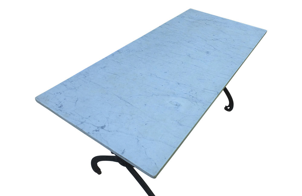 BEAUTIFUL CAST IRON SWAN BASED TABLE