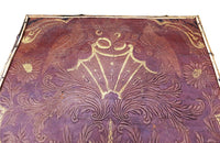 BAMBOO & LEATHER OCCASIONAL  TABLE
