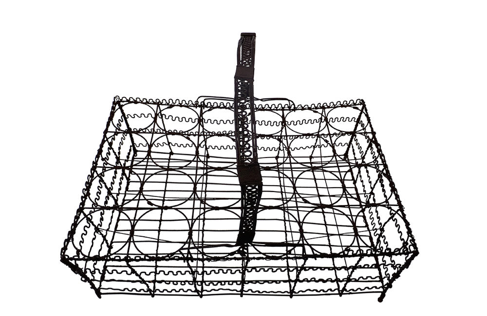 RARE FRENCH WIREWORK BOTTLE HOLDER