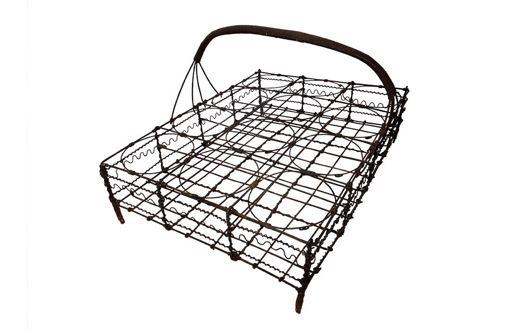 FRENCH WIREWORK GLASS CARRIER
