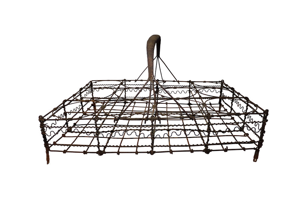 FRENCH WIREWORK GLASS CARRIER