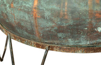VERY LARGE COPPER CHEESE VAT ON STAND