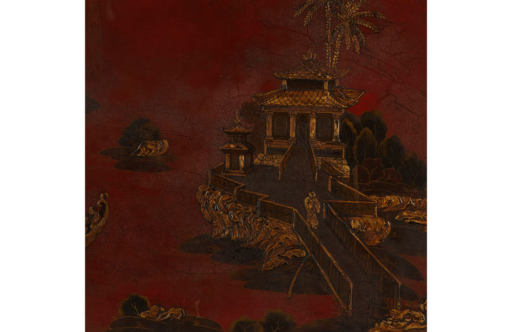 TWO DECORATIVE CHINOISERIE PANELS