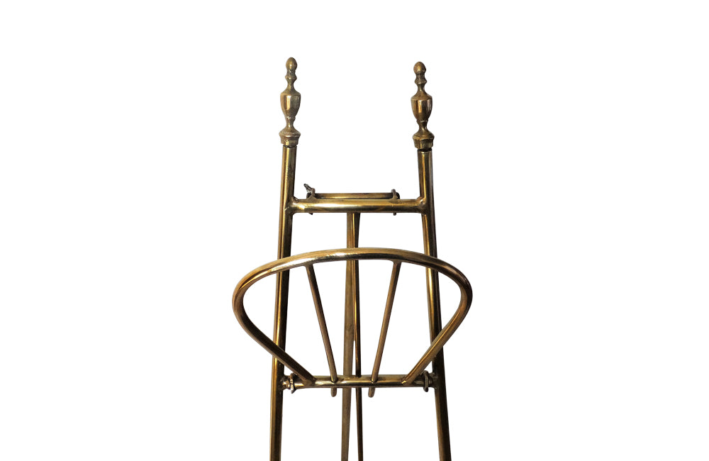 BRASS FOLDING MAGAZINE RACK