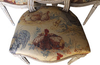 SET OF SIX LOUIS XVI REVIVAL DINING CHAIRS
