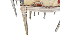 SET OF SIX LOUIS XVI REVIVAL DINING CHAIRS
