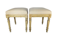 PAIR OF LOUIS XVI REVIVAL STOOLS