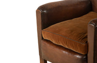 PAIR OF 1950'S LEATHER CLUB CHAIRS