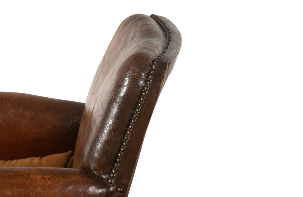 PAIR OF 1950'S LEATHER CLUB CHAIRS