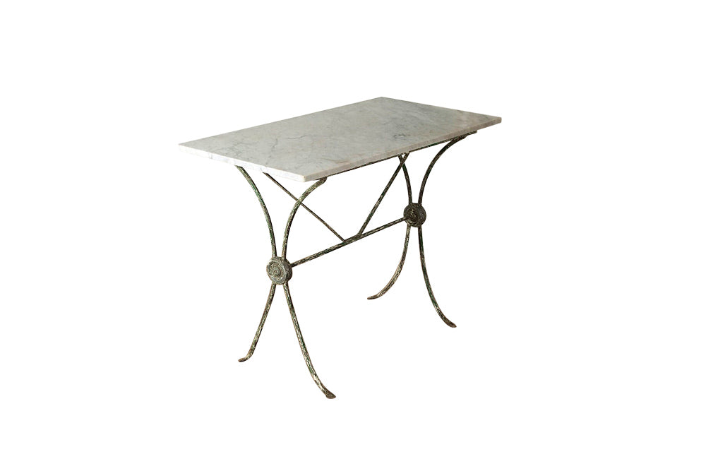 FRENCH BISTRO TABLE  - French Garden Antiques - AD & PS Antiques