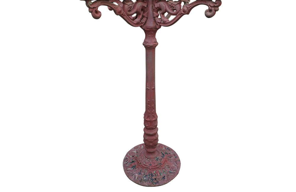 FRENCH CAST IRON GUERIDON WITH DRAGON MOTIFS