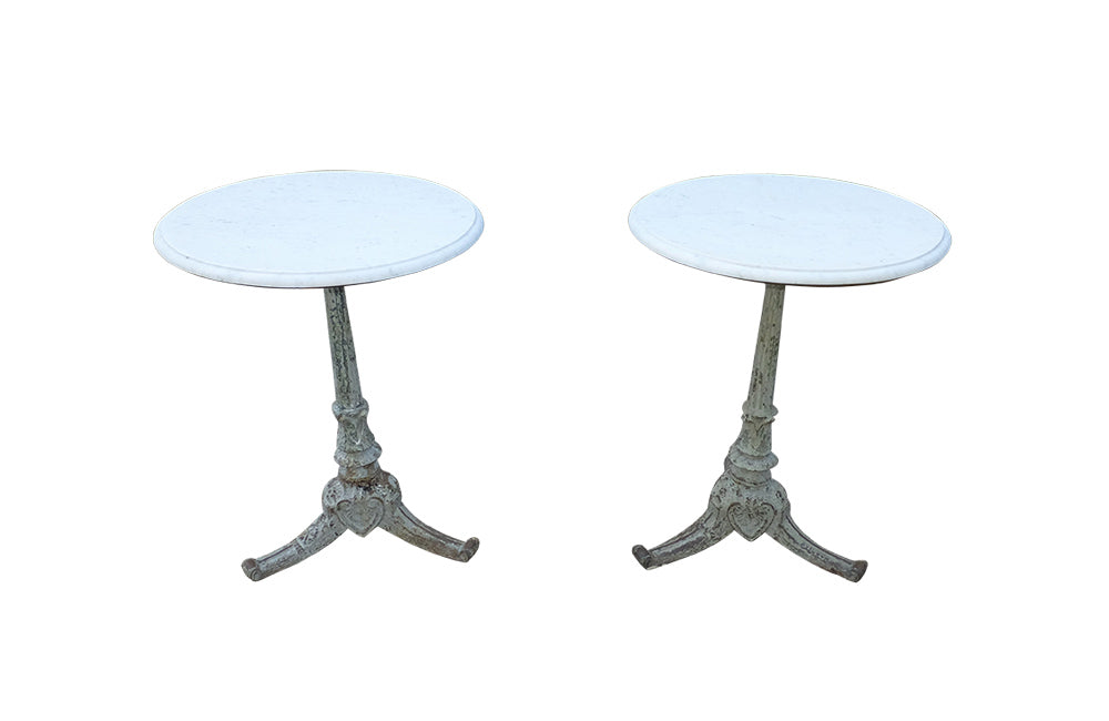 PAIR OF FRENCH IRON GUERIDONS