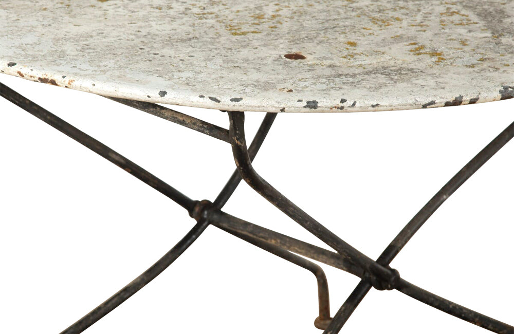 LARGE FOLDING IRON GARDEN TABLE