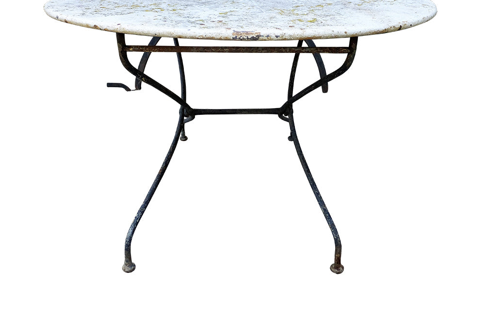 LARGE FOLDING IRON GARDEN TABLE