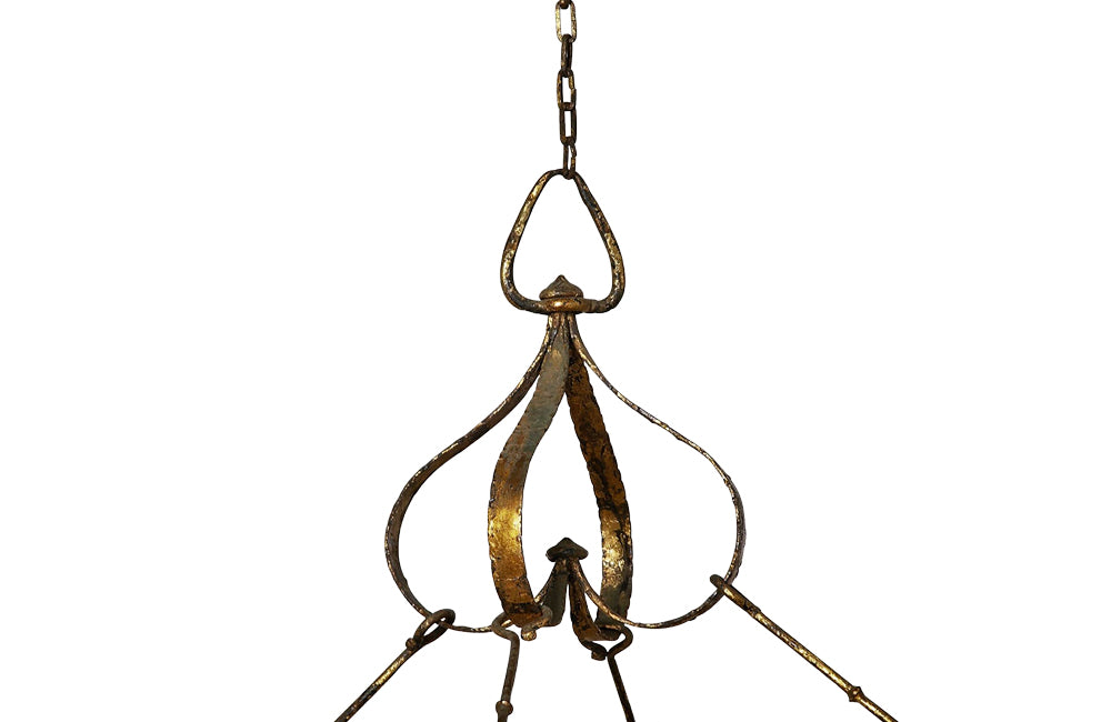 LARGE SPANISH IRON HANGING LIGHT