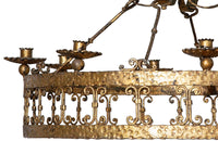LARGE SPANISH IRON HANGING LIGHT