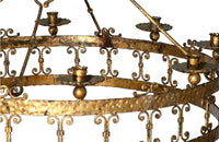LARGE SPANISH IRON HANGING LIGHT