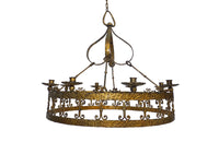 LARGE SPANISH IRON HANGING LIGHT