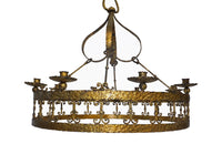 LARGE SPANISH IRON HANGING LIGHT