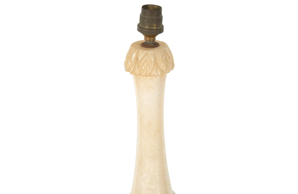 PAIR OF ALABASTER TABLE LAMPS