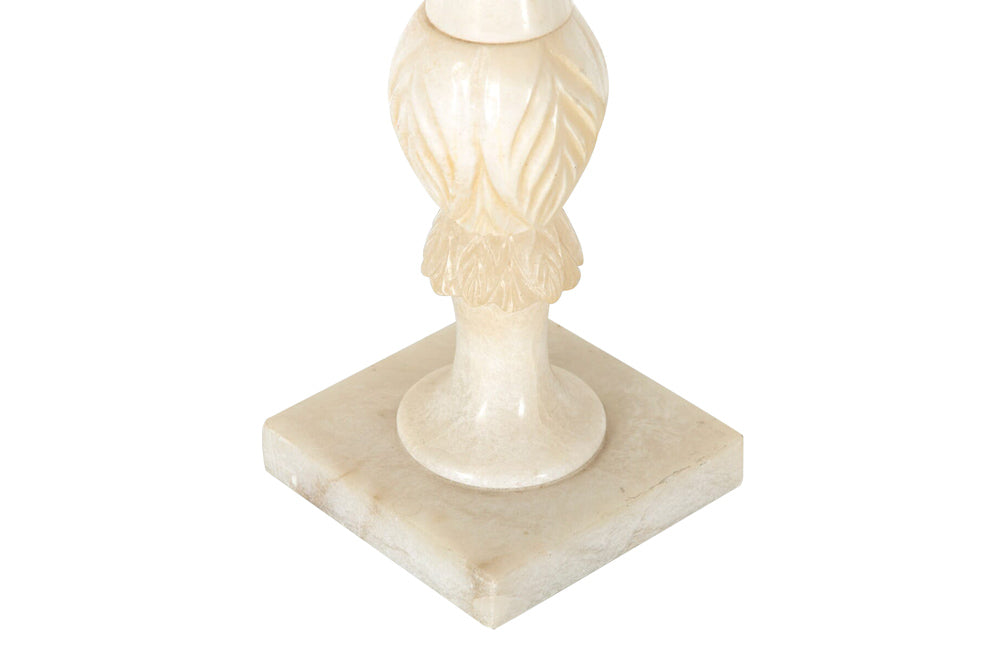 PAIR OF ALABASTER TABLE LAMPS