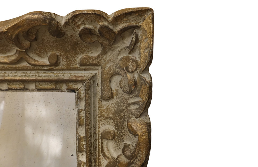 LARGE CARVED FRAMED FRENCH MIRROR