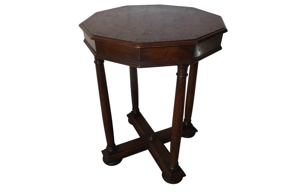 19TH CENTURY ITALIAN MARQUETRY GUERIDON